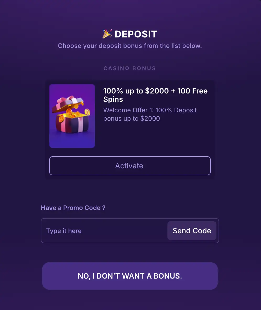 SpinBet Sign Up